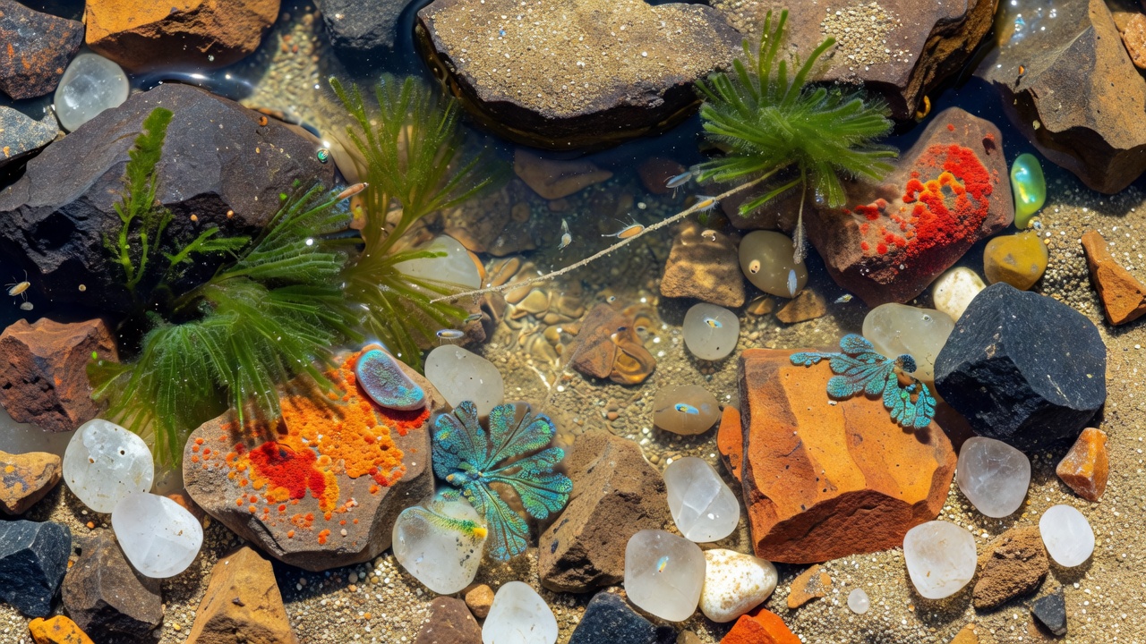 Geological Influences on Coloration Patterns in Small-Scale Aquatic Systems