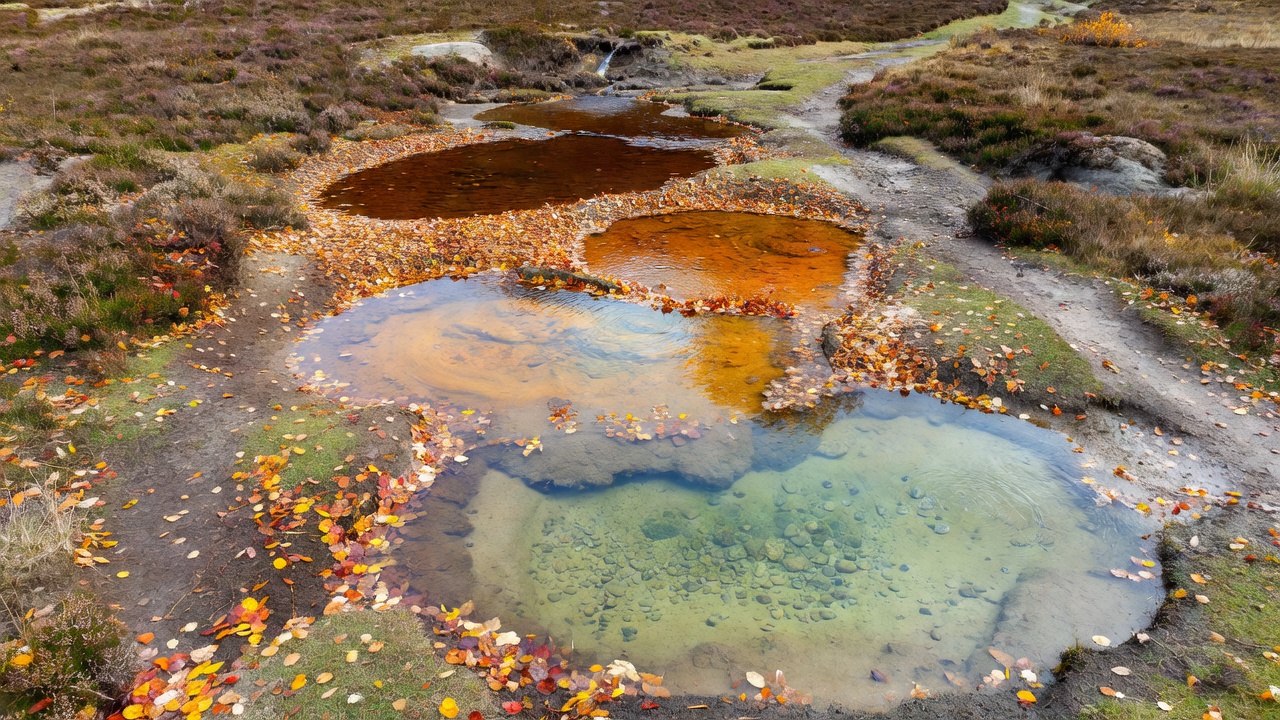 Seasonal Shifts in Organic Buildup Creating Unique Tints Across Isolated Rural Pools